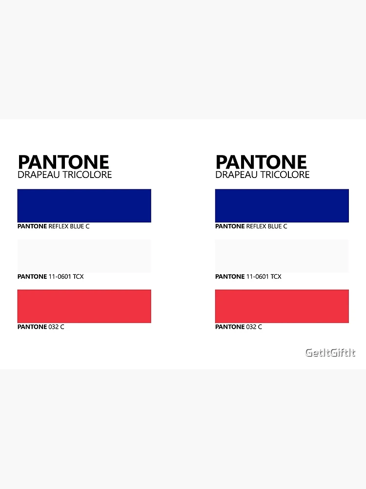 Pantone Drapeau Tricolore French Flag Colour Palette Zipper Pouch