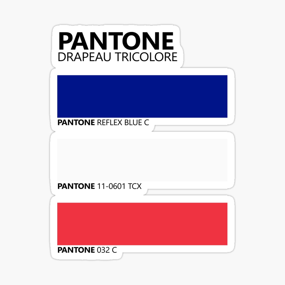Pantone Drapeau Tricolore French Flag Colour Palette Zipper Pouch