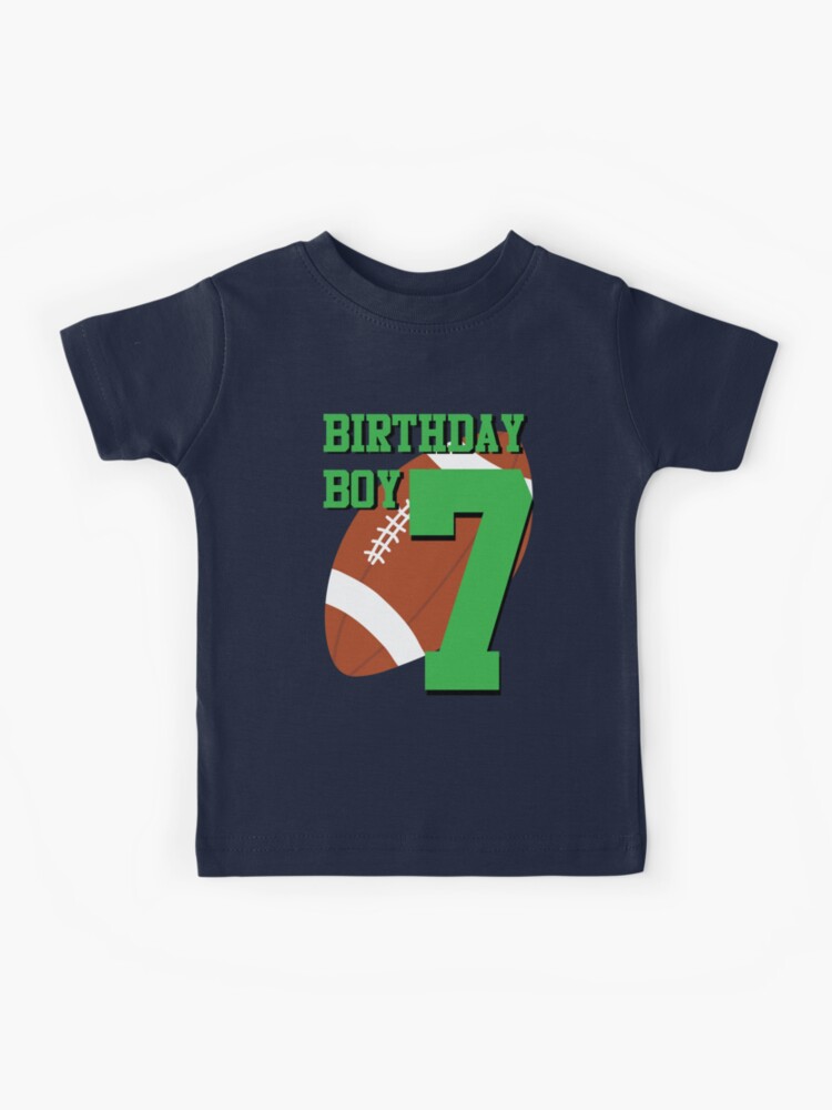 7 Years Old American Football 7th Birthday Boy Retro Style Shirt