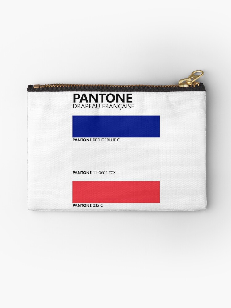 Pantone Drapeau Français French Flag Colour Palette | Zipper Pouch