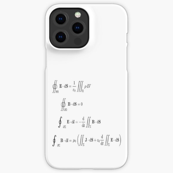 Maxwell's equations, #Maxwells, #equations, #MaxwellsEquations, Maxwell, equation, MaxwellEquations, #Physics, Electricity, Electrodynamics, Electromagnetism iPhone Snap Case