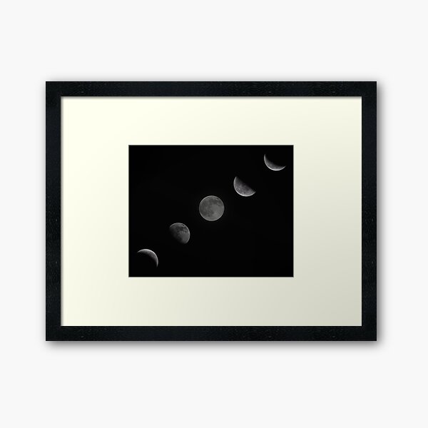October Moon Cycle Framed Art Print