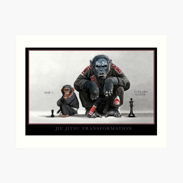 Chimp Transformation Art Print