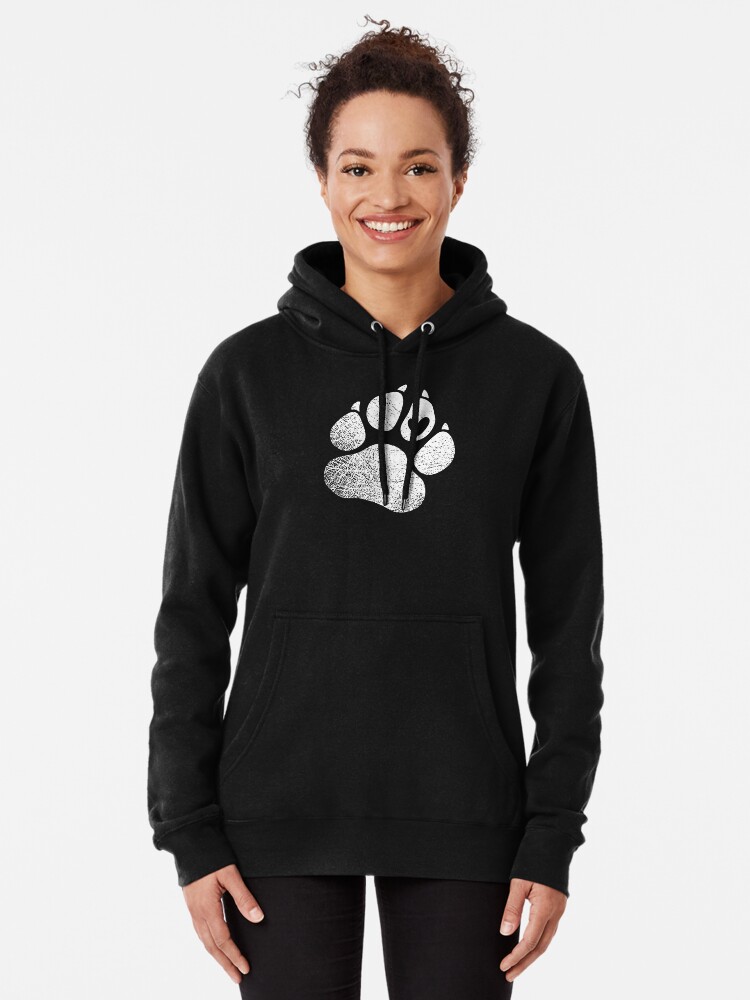 Paw print best sale zip up hoodie