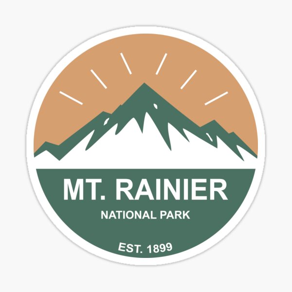 "Mt. Rainier National Park" Sticker by esskay Redbubble