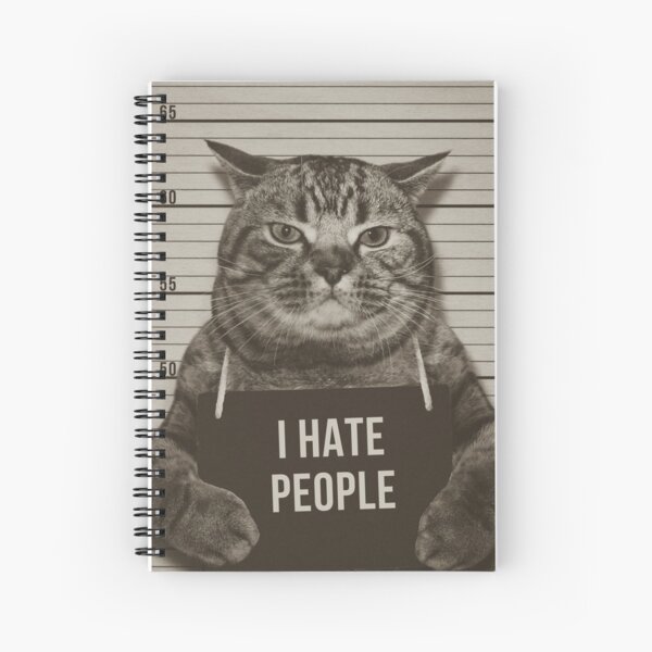 Vista previa del artículo con la obra «Odio a la gente - ¡Un gato gruñón!», diseñado y vendido por DelightfulArts.