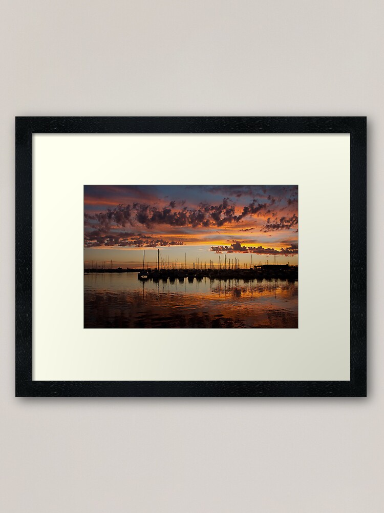 Alternate view of Sunset Harbor Framed Art Print