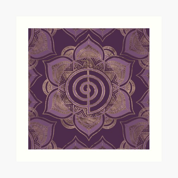 Reiki Cho Ku Rei - pastel and gold Art Print