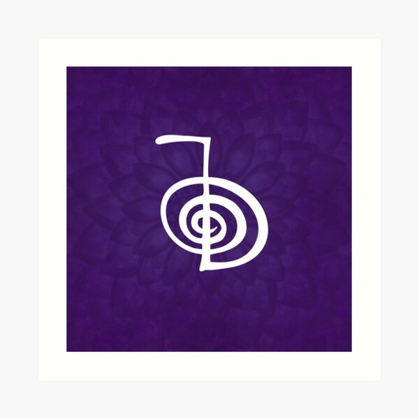 Reiki Cho Ku Rei - in purple lotus Art Print