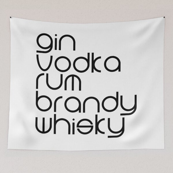 Item preview, Alcohol Spirits Design Gin Vodka Rum designed and sold by GetItGiftIt.