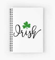 Irish Four Leaf Clover, St Patricks Day Spiral Notebook