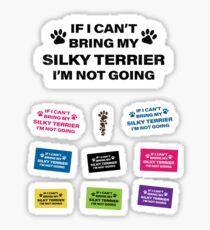 Seidiger Terrier Hundetatzen Design Sticker