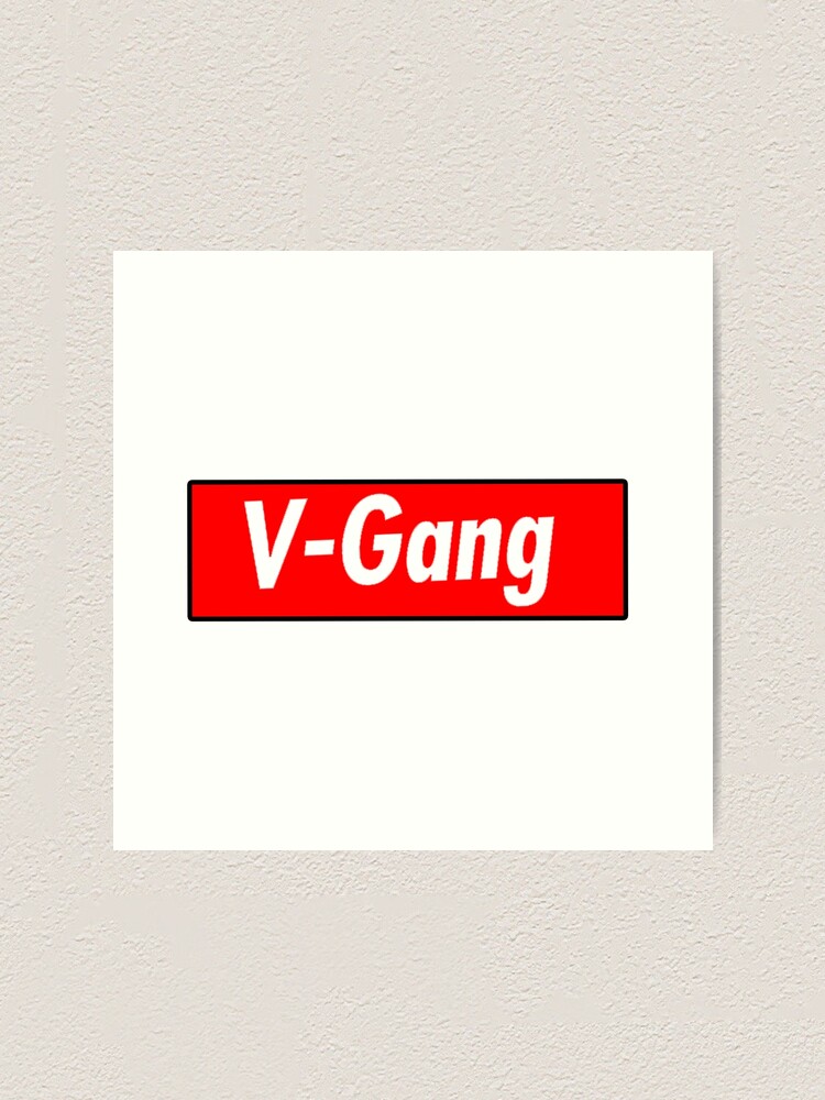 V Gang Box Logo Art Print By Virginboi Redbubble