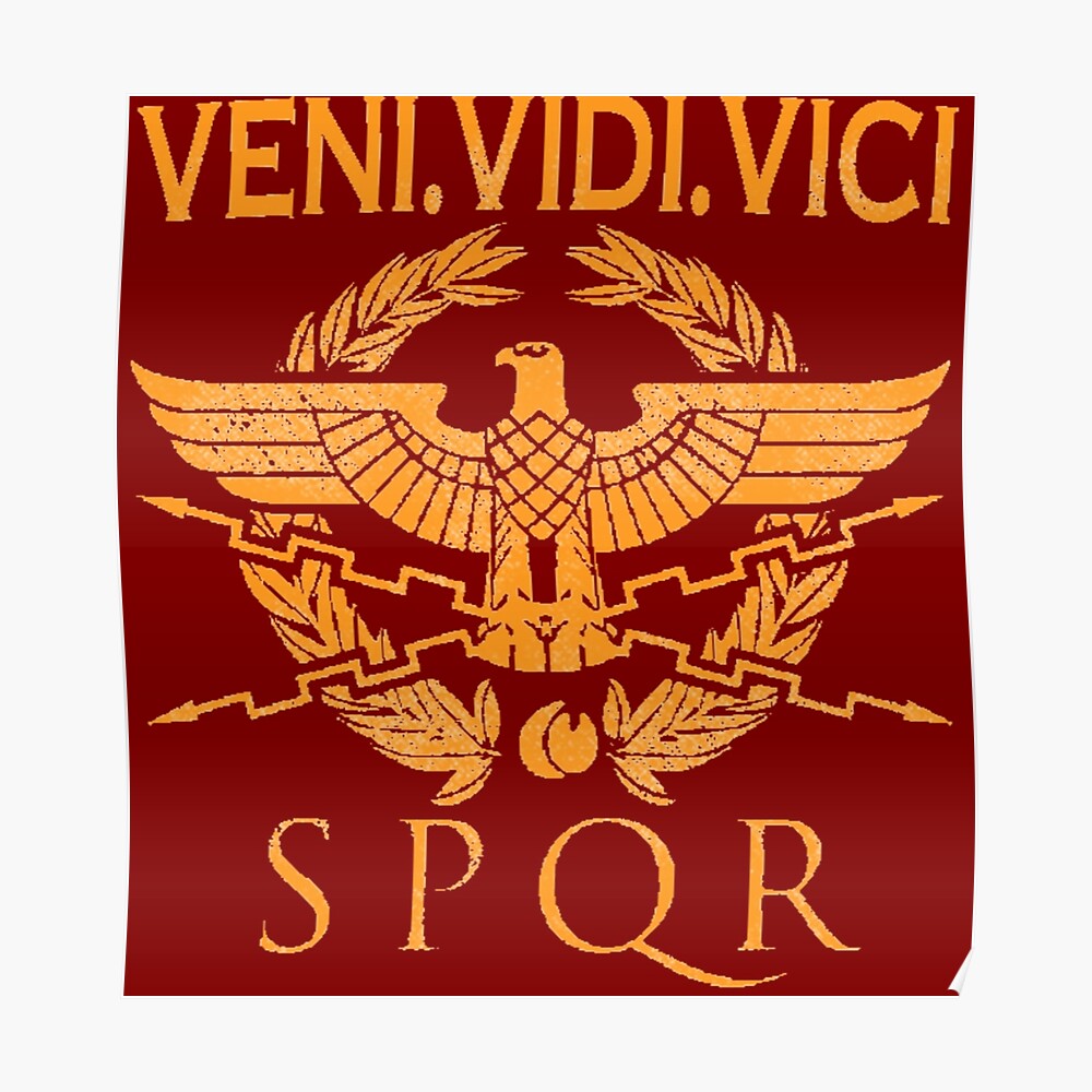 Autocollant sticker spqr légion romaine rome blason bouclier veni vidi vici r3 