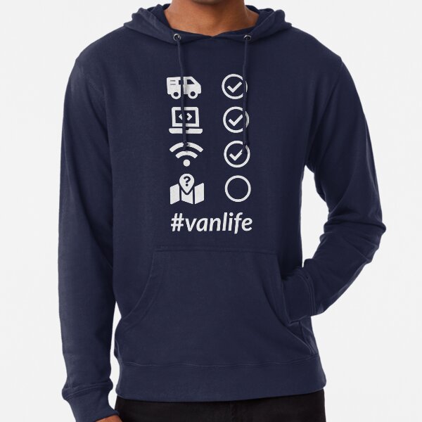 Vanlife Checklist 2 Lightweight Hoodie