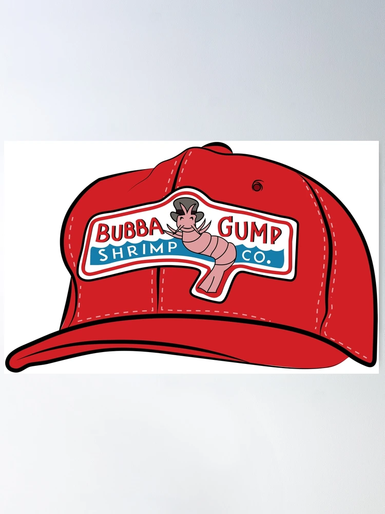 Custom Bubba Gump Shrimp Co. Printed Unisex Adult Truckers Hat Cap Red  Solid 