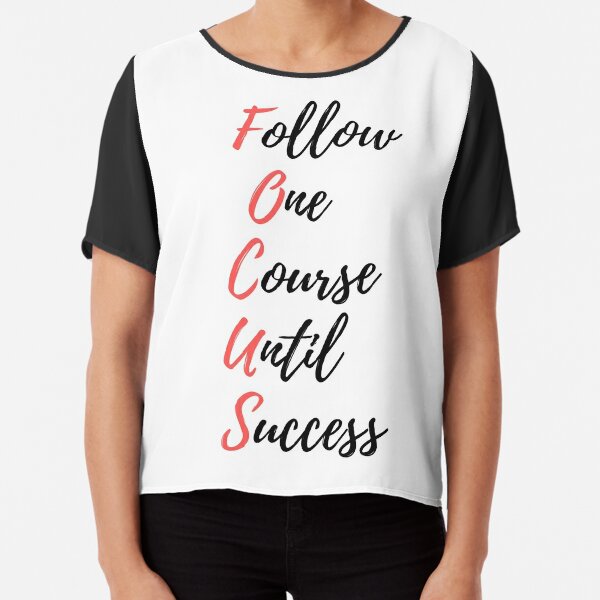 Women's Best - Focus- follow one course until success
