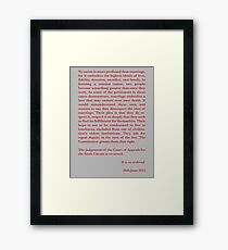 Kennedy's Equal Love Close Framed Print