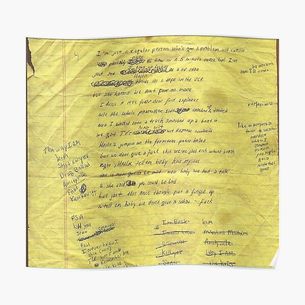 EMINEM-LYRICS Poster