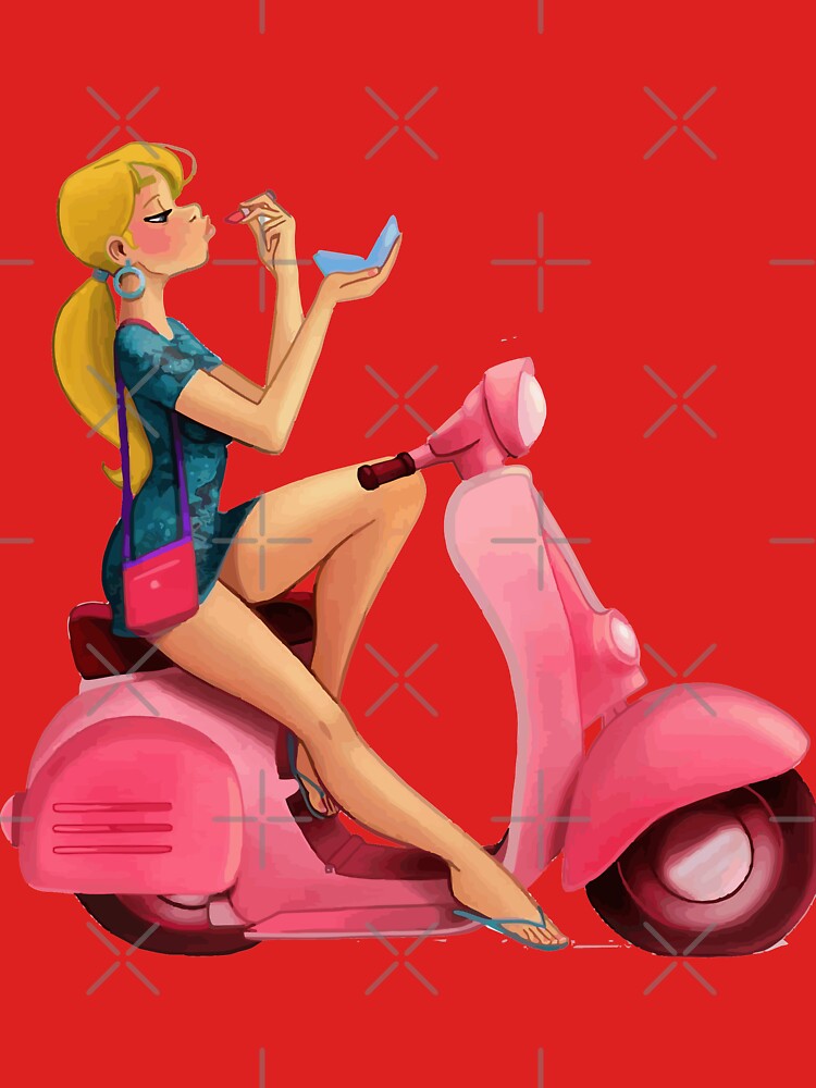 Ilustracion: Chica en moto de FotoLibreStudio