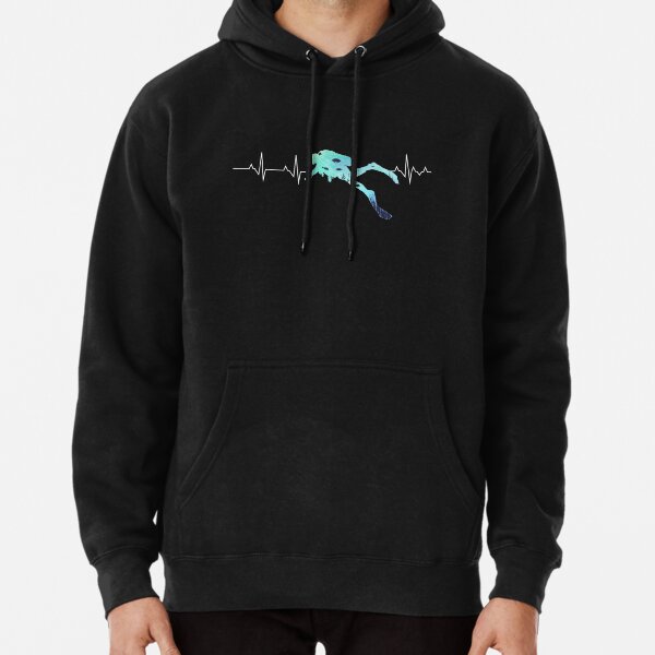 Scuba Diving Heart Beat - Best Gift for Diver Pullover Hoodie