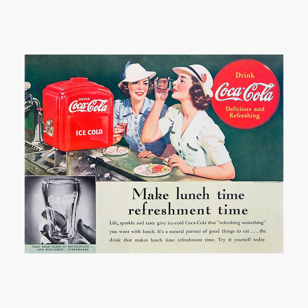 1939 Coca Cola Magazine Ad Poster Von Kmm7553 Redbubble