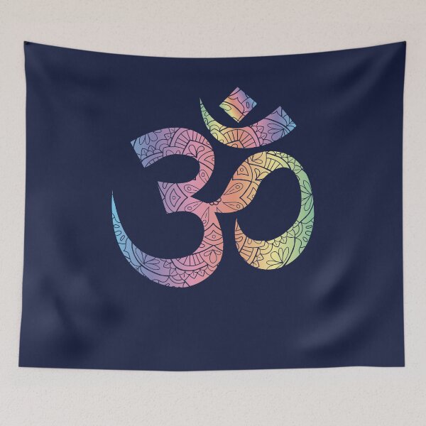 Item preview, Rainbow Om Symbol Overlaid with a Mandala designed and sold by Stacy Mitchell.