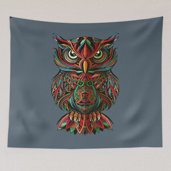 Item preview, Psychedelic Woodcut Owl designed and sold by machmigo.