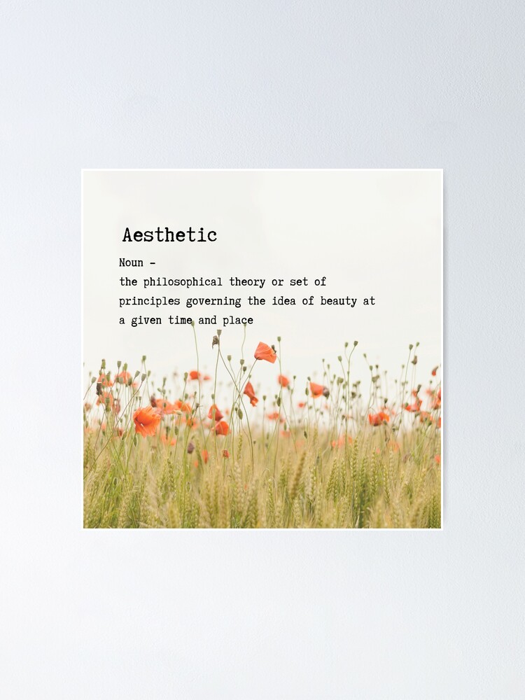 Poster Definition Esthetique Machine A Ecrire Coquelicot Imprimer Par Castlebookshelf Redbubble