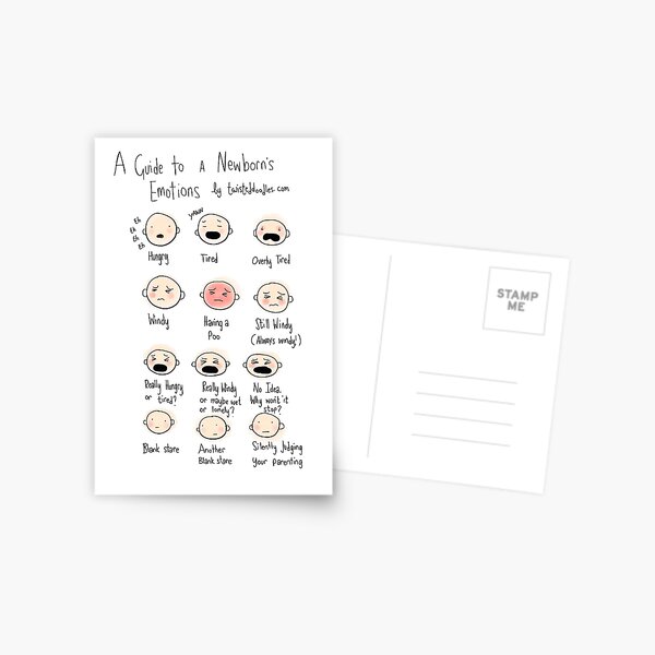 A guide to newborn emotions Postcard