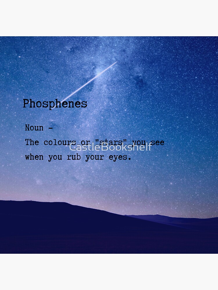 "Phosphenes starry night sky" Sticker by CastleBookshelf Redbubble
