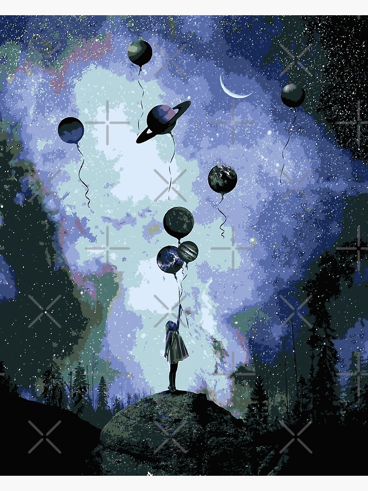 Imagen 2 de 2, Tarjetas de felicitación con la obra El universo en globos, diseñada y vendida por FotoLibreStudio.