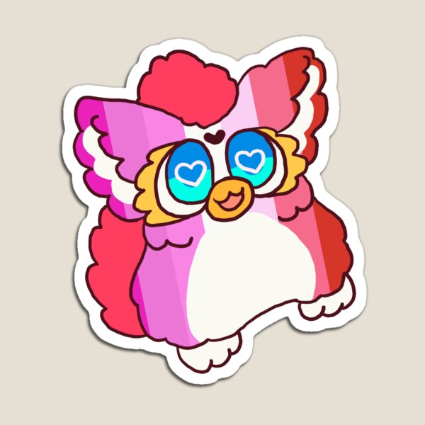 Lesbian Pride Furby Magnet