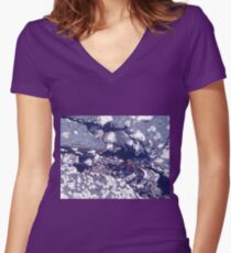 Sun Tanning Women's Fitted V-Neck T-Shirt