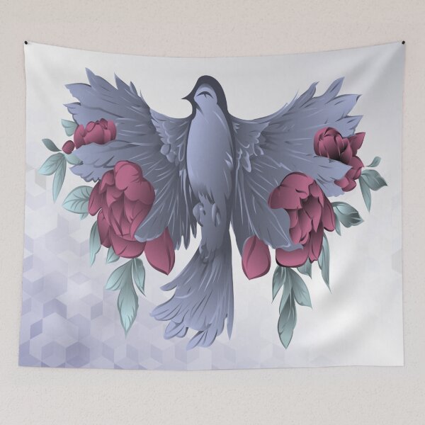 Item preview, Bluebird & Flower Graphic designed and sold by Paula Helit.