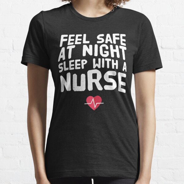 Safety First Sleep with a Nurse Black Short Sleeve T-Shirt