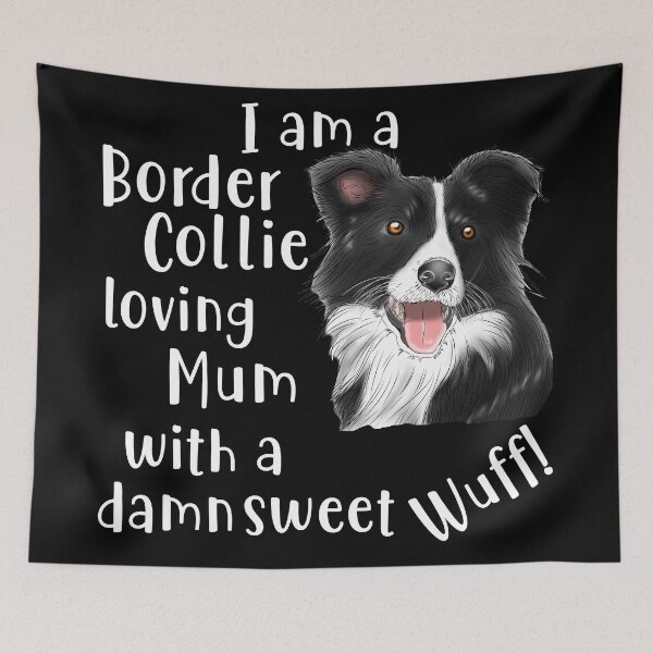Item preview, Border collie loving Mum with sweet wuff! designed and sold by Mr-Peh.