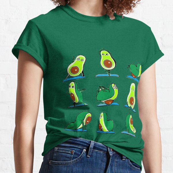 Aguacate / Palta haciendo yoga Camiseta clásica