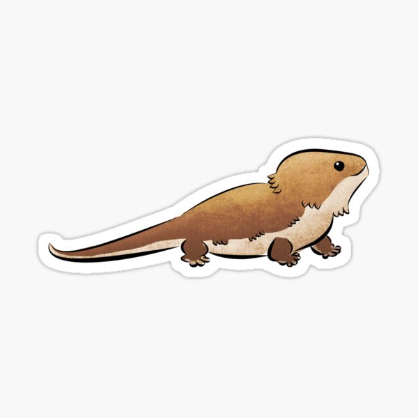 Bearded Dragon Cute Art Sticker