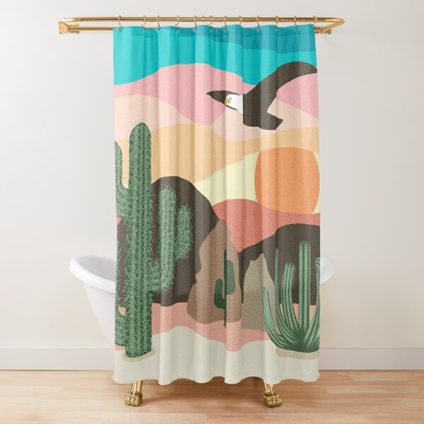 Cute Desert Scene Shower Curtains Redbubble