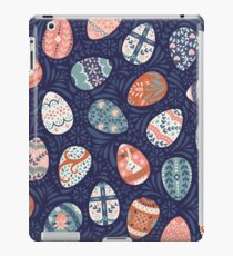 Floral Easter Eggs in Blue + Pink iPad Case/Skin
