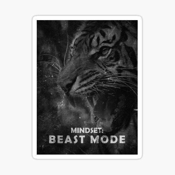 Artikel-Vorschau von Tiger Mindset Beast Mode Motivationsfoto, designt und verkauft von SuccessHunters.