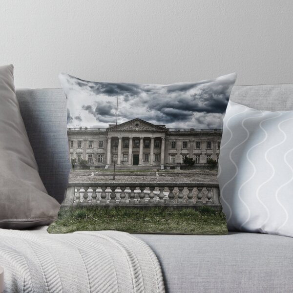 Lynnewood Hall Mansion Throw Pillow