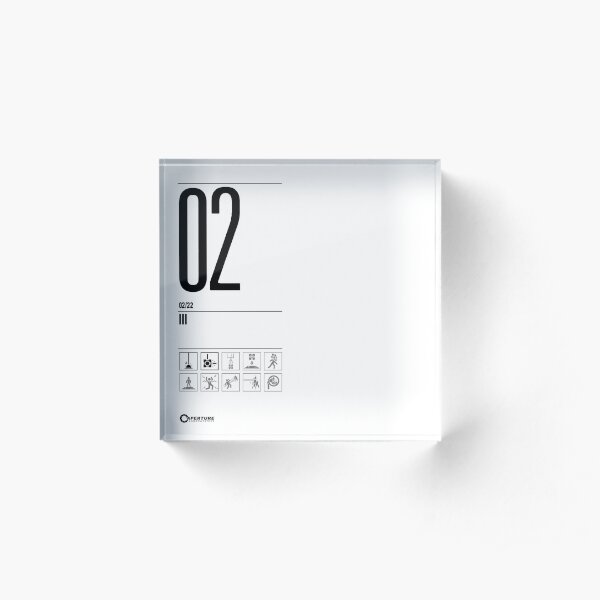 Portal Door Sign 02 Acrylic Block
