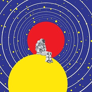 Artwork thumbnail, Lone Astronaut on an Atomic Mission - Blue by CreativeRirah
