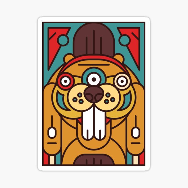 Totemonster - Beaver - Animal Monster Native Americans Totem Sticker