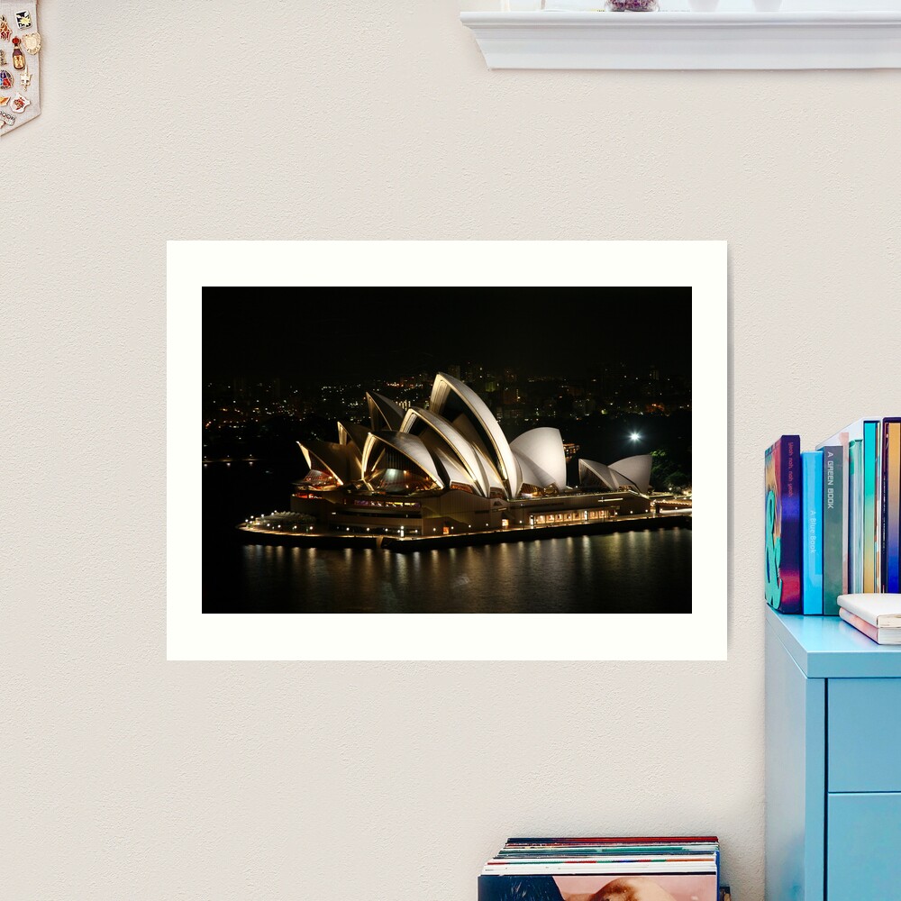 Opera House at Night, Sydney, Australia Art Print