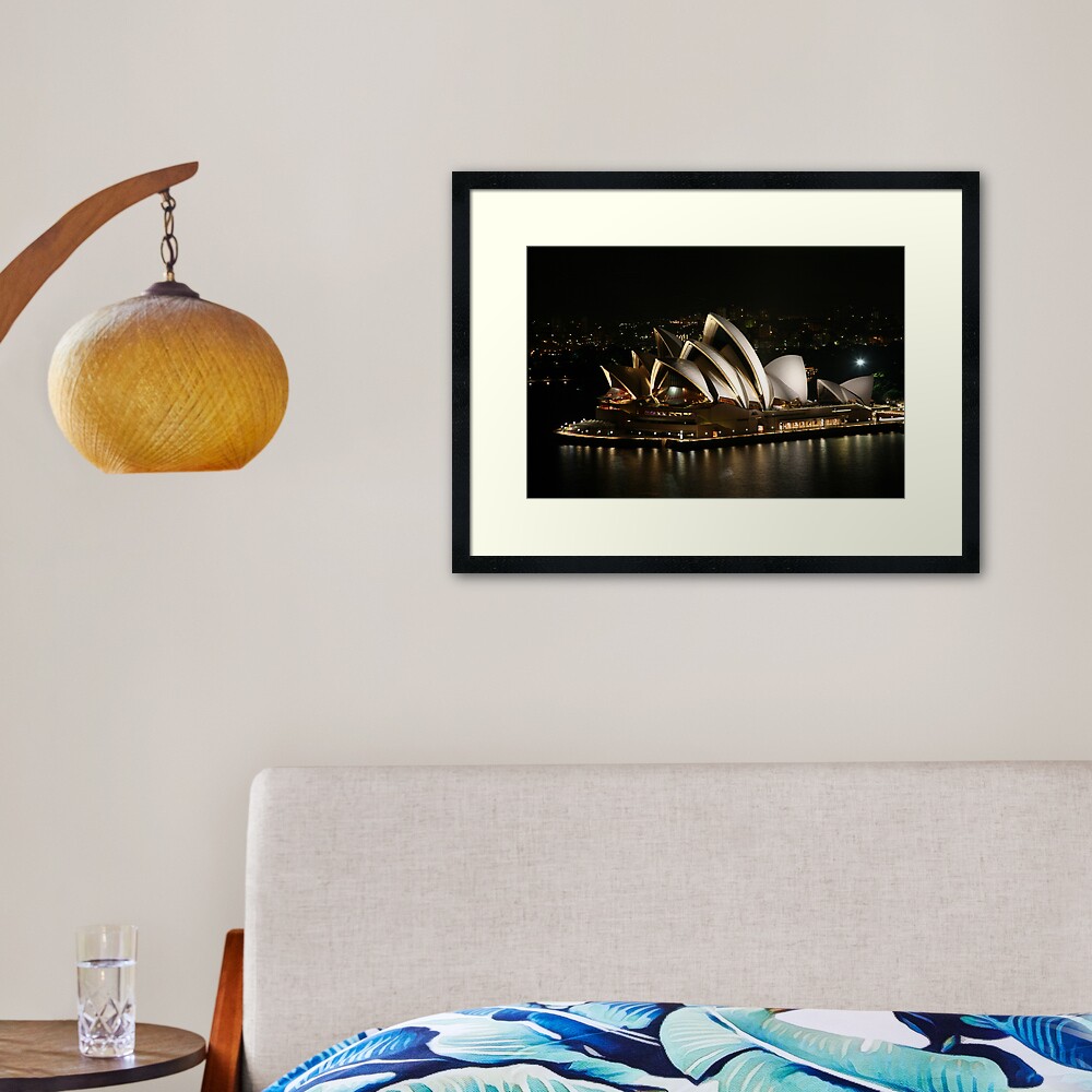 Opera House at Night, Sydney, Australia Framed Art Print