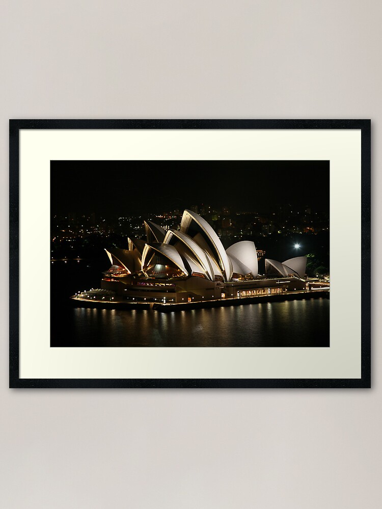 Alternate view of Opera House at Night, Sydney, Australia Framed Art Print