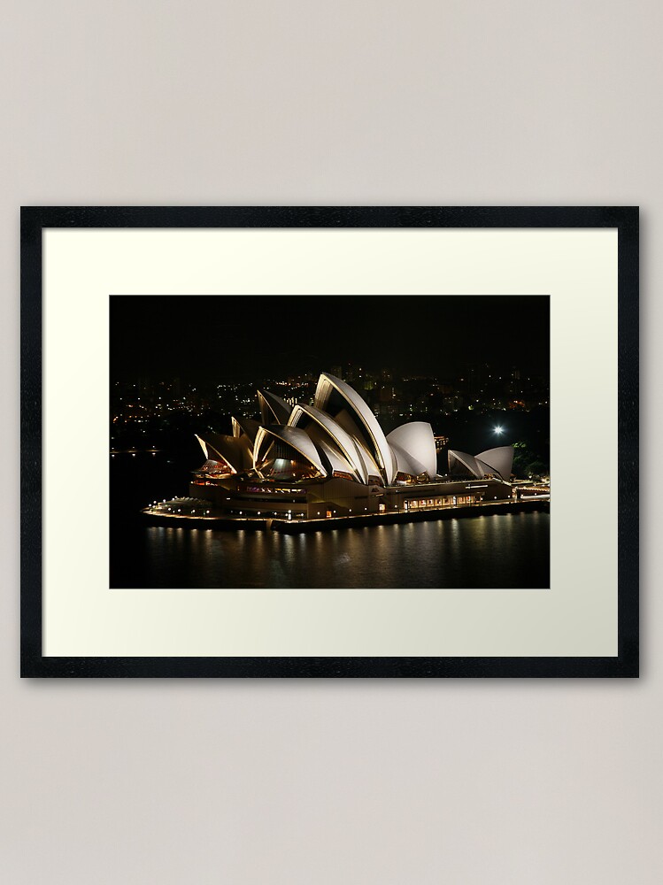 Alternate view of Opera House at Night, Sydney, Australia Framed Art Print